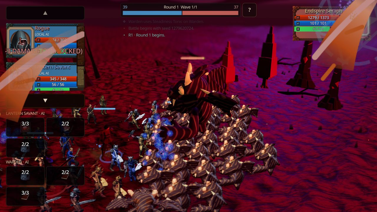 Stage 20: armies clash around the Endspire Seraph