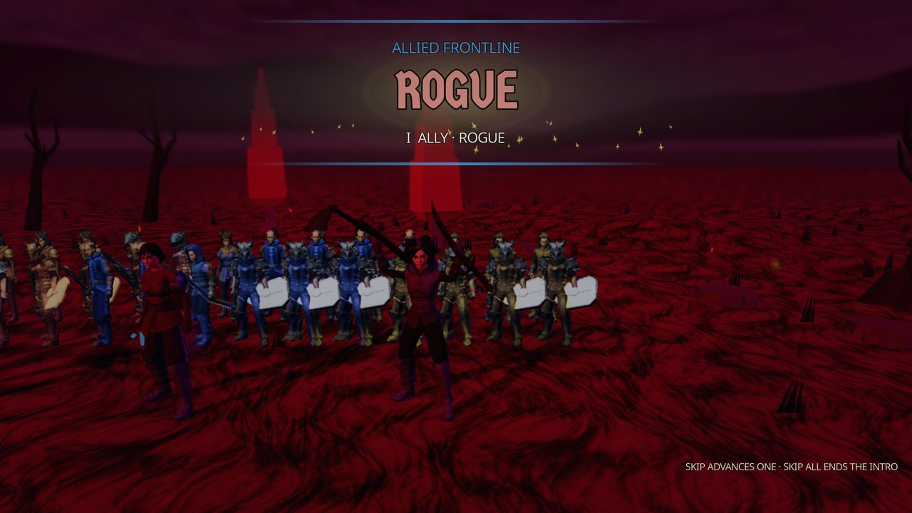 A cinematic battle introduction in Endspire